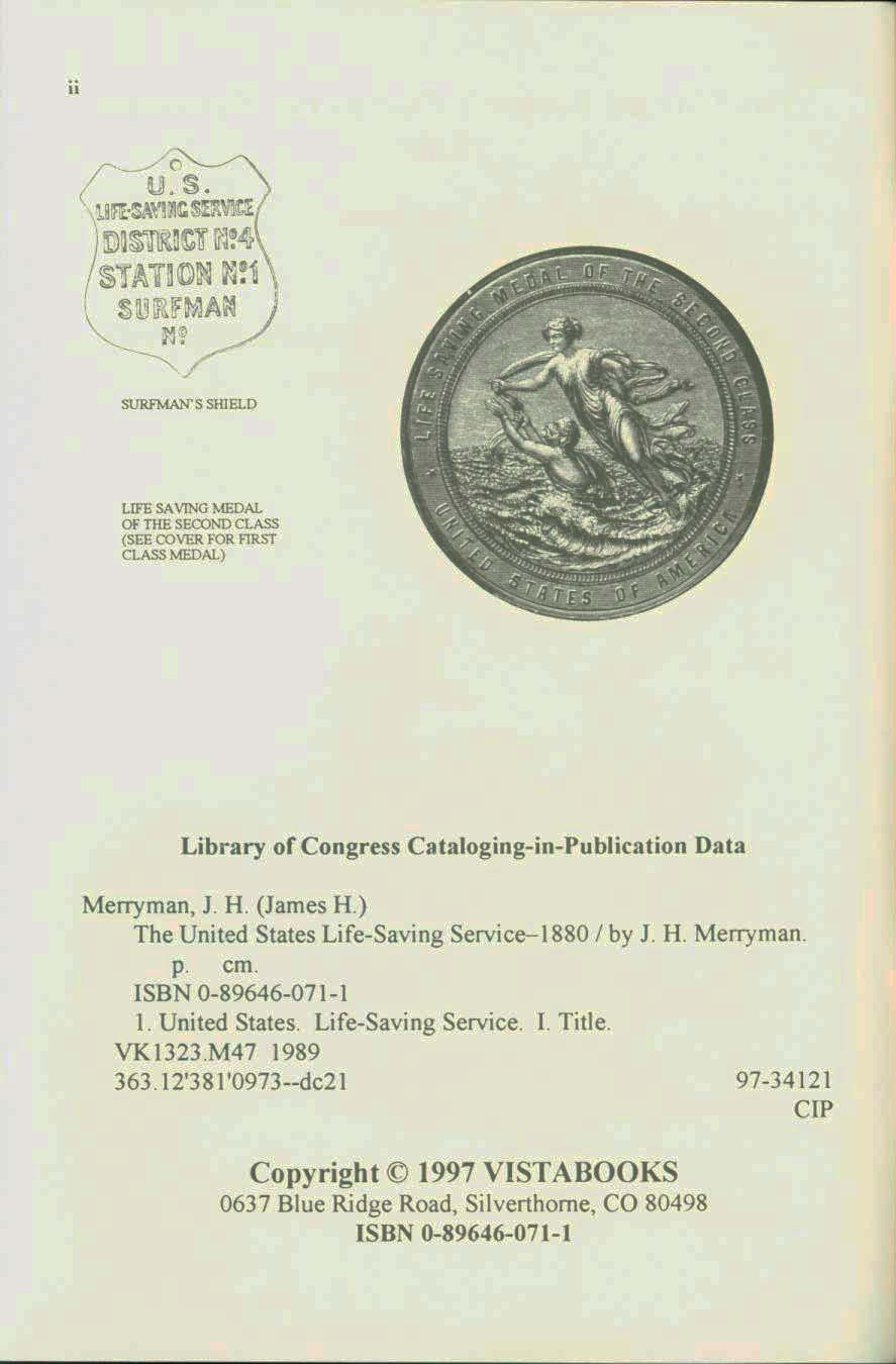 THE UNITED STATES LIFE-SAVING SERVICE--1880; predecessor to today's Coast Guard. vist0071c